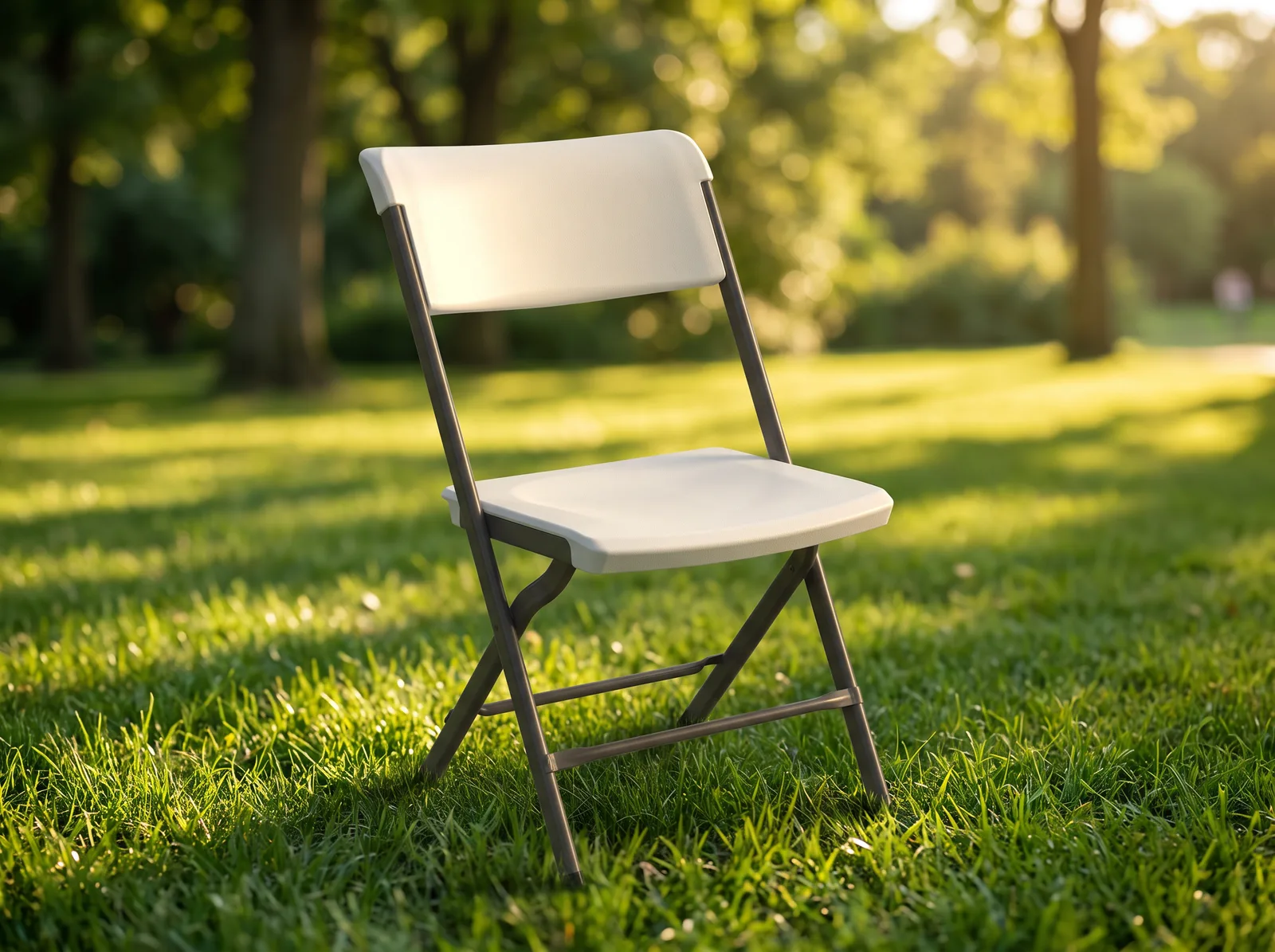 Stacked folding chairs
